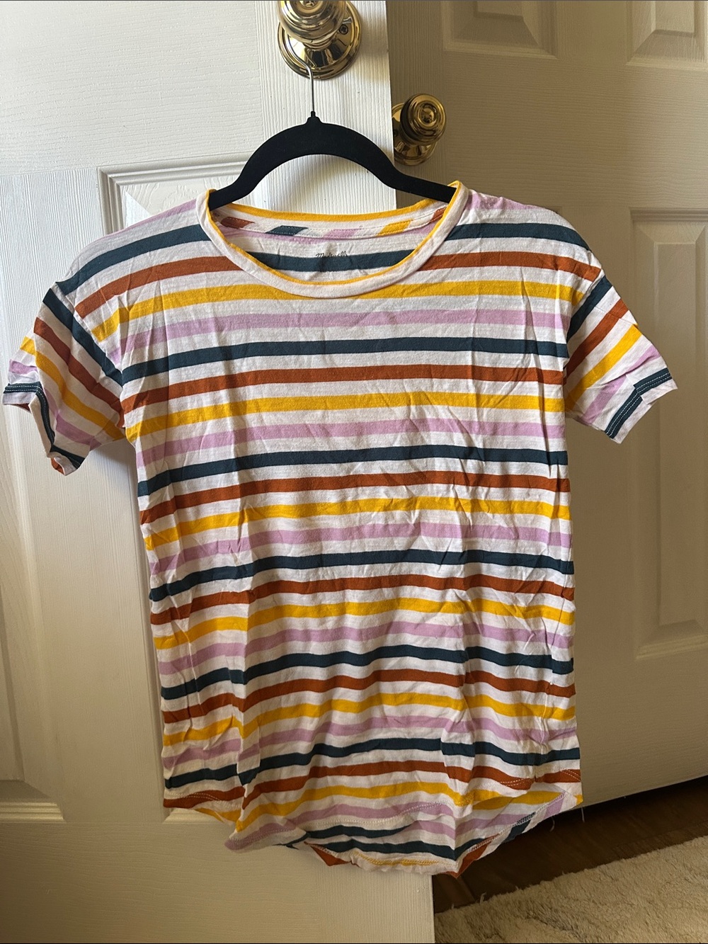 Madewell Striped Crew Neck T-Shirt XS